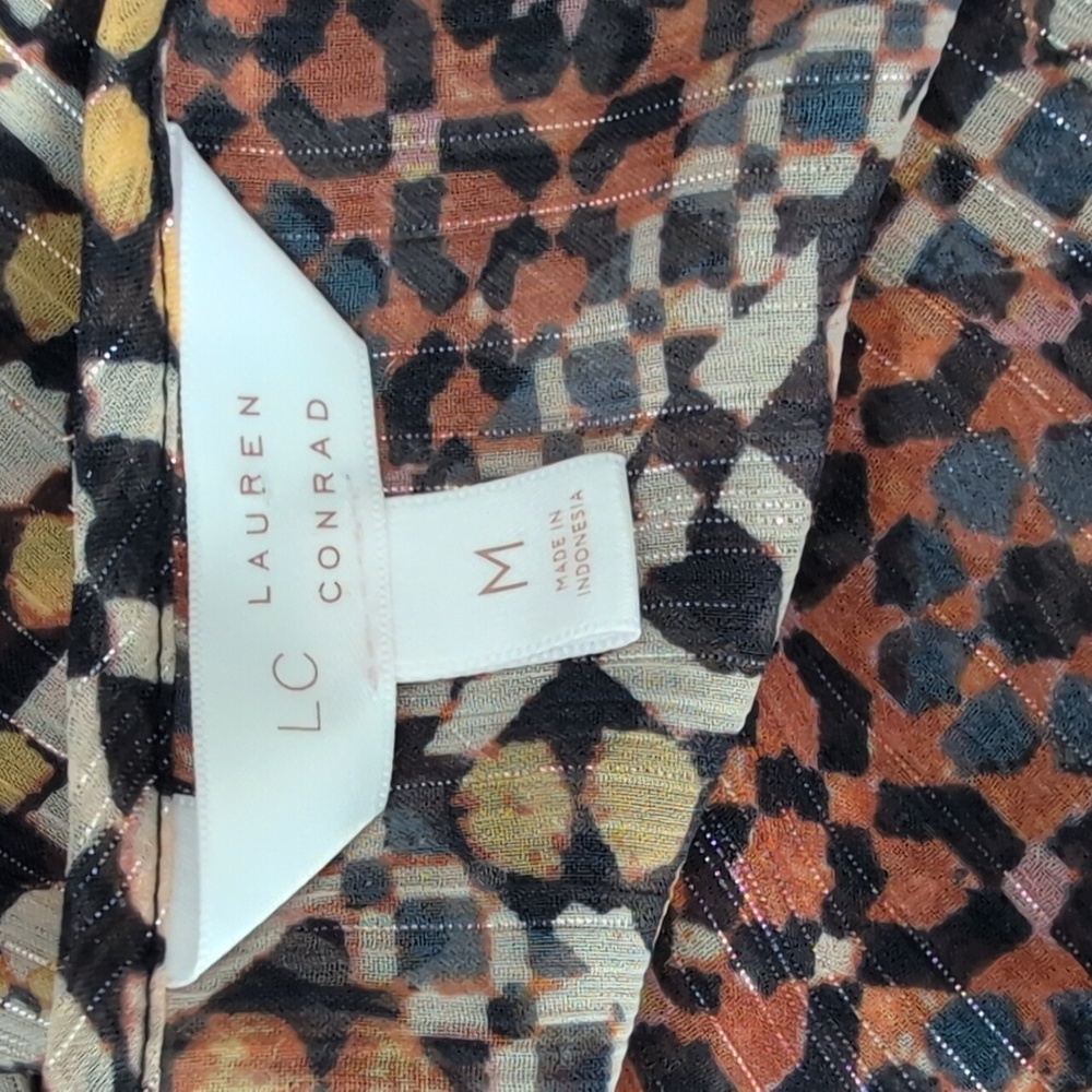Multicolor Floral Patterned Blouse Lauren Conrad Size Medium - Picture 4 of 5